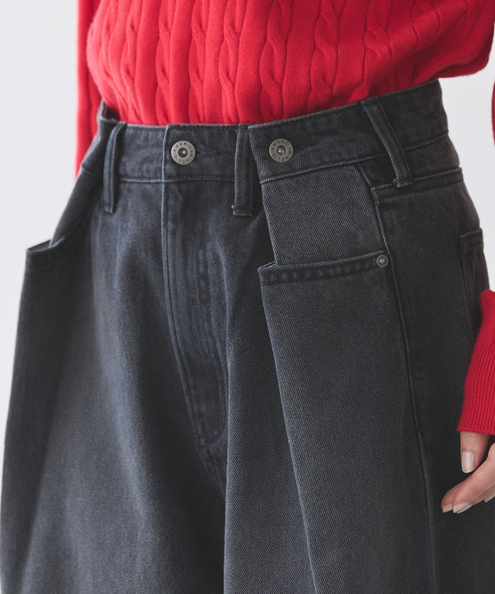 AMERICAN HOLIC タックワイドデニム 