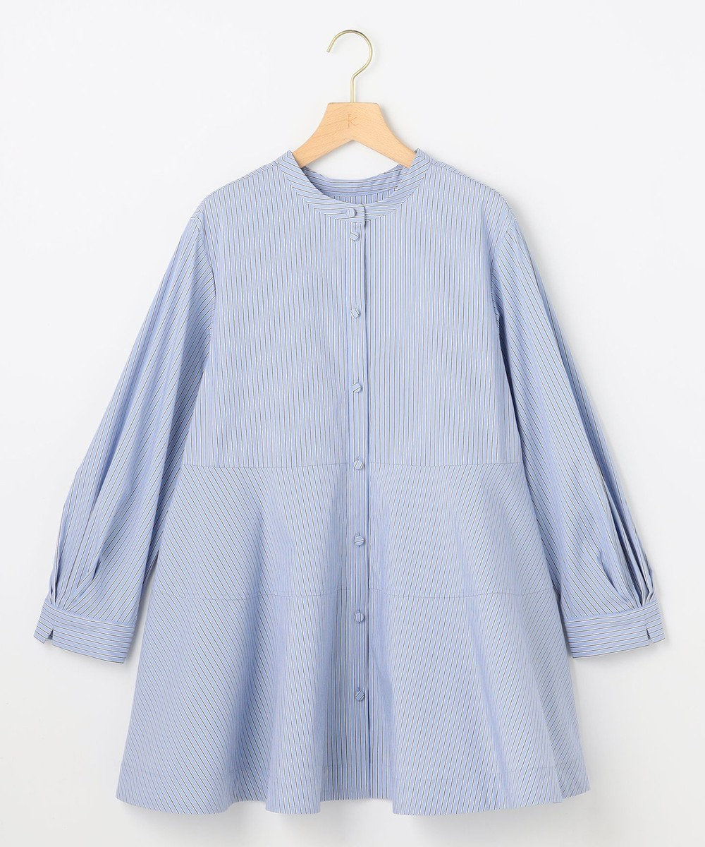 組曲 【前後着用可】コンパクトシャーティング チュニックブラウス 