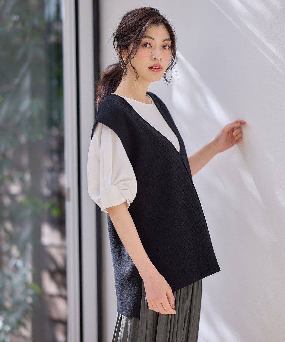 ANY 【洗濯機可】Ｖネックニットベスト 