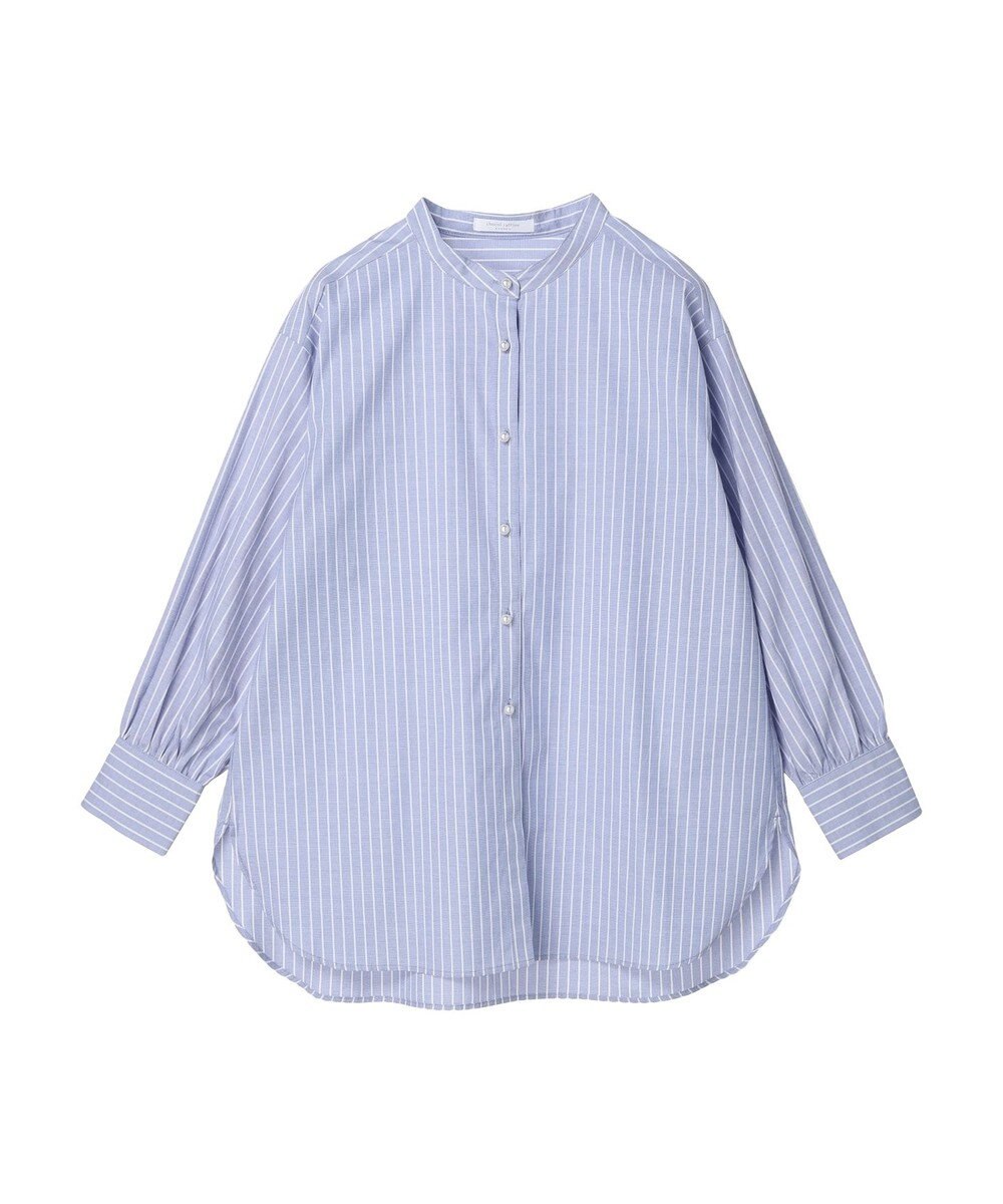 Green Parks パール釦ストライプシャツ 