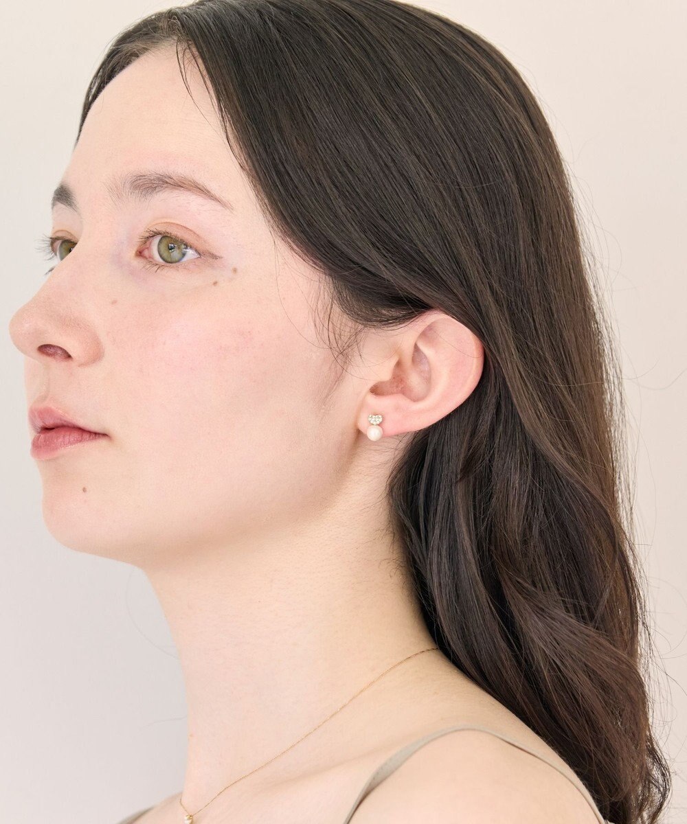 Phoebe 〈金属アレルギー対応〉タイニーラブパールセラミックポストピアス　ぷっくりハート 