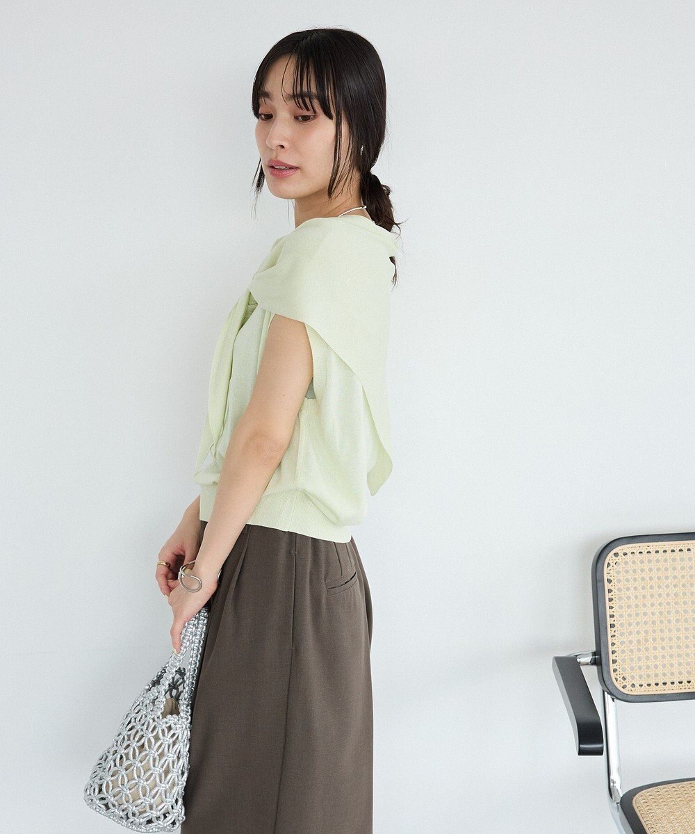 CRAFT STANDARD BOUTIQUE 【2点SET】ストール付きノースリーブニットプルオーバー 