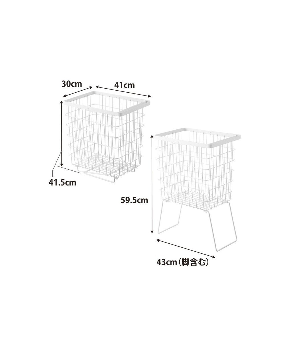 tower 折り畳み脚付きランドリーバスケット タワー ホワイト 