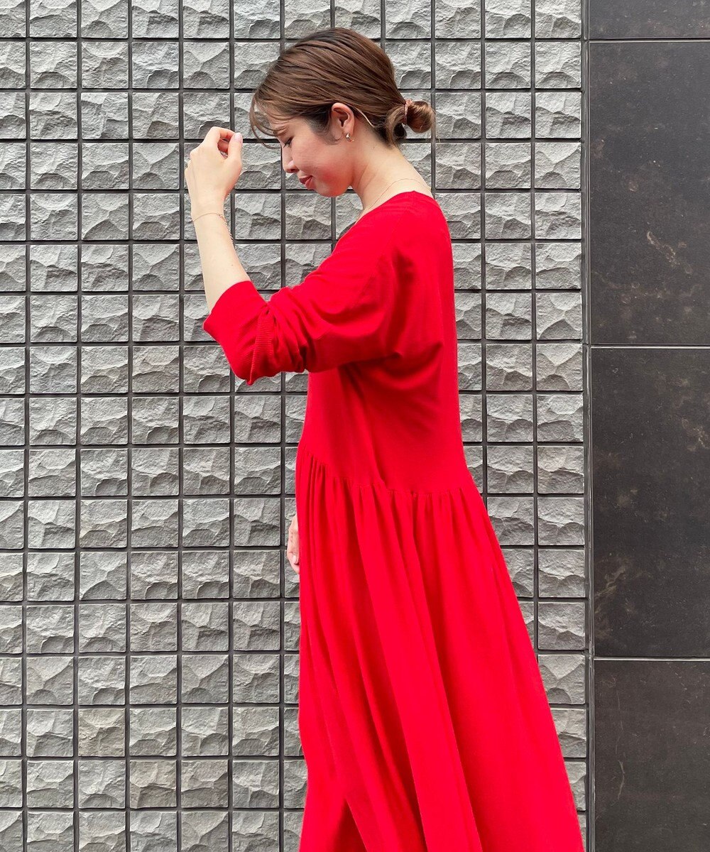 UNFILO 【新色追加】スタイルアップニット ワンピース 