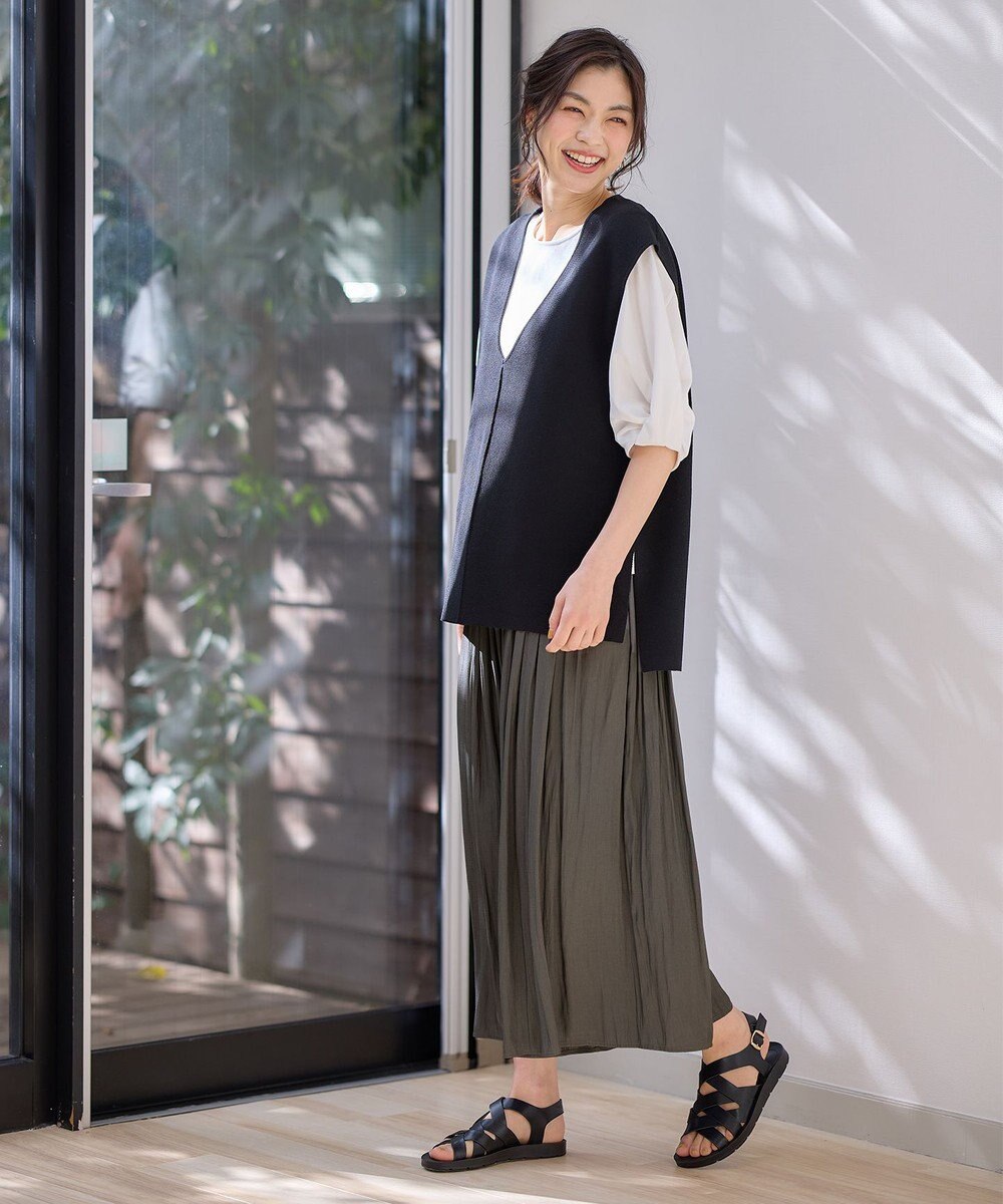 ANY 【洗濯機可】Ｖネックニットベスト 