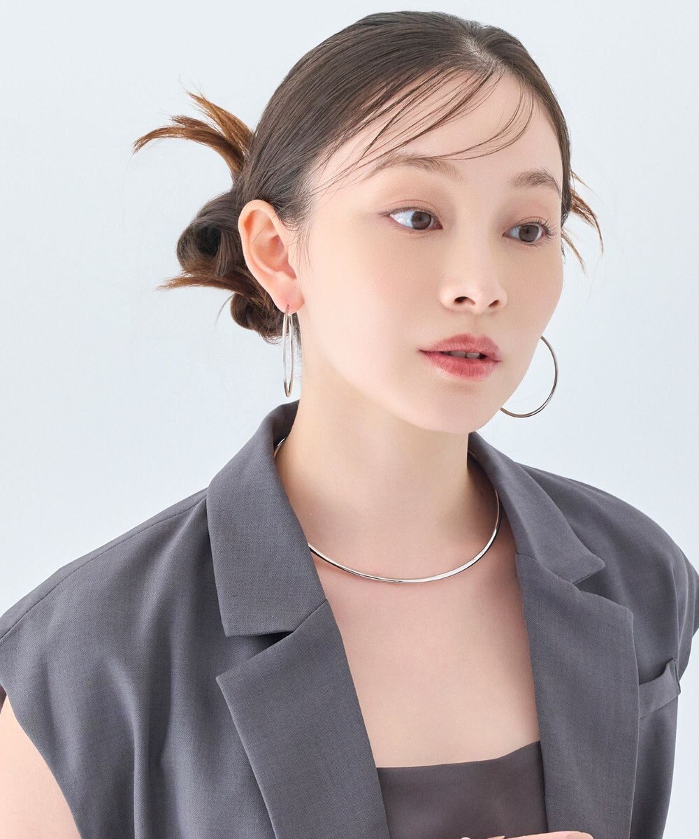 Phoebe 【金属アレルギー対応】ライトフープピアス　シルバー/ステンレス/大振り 