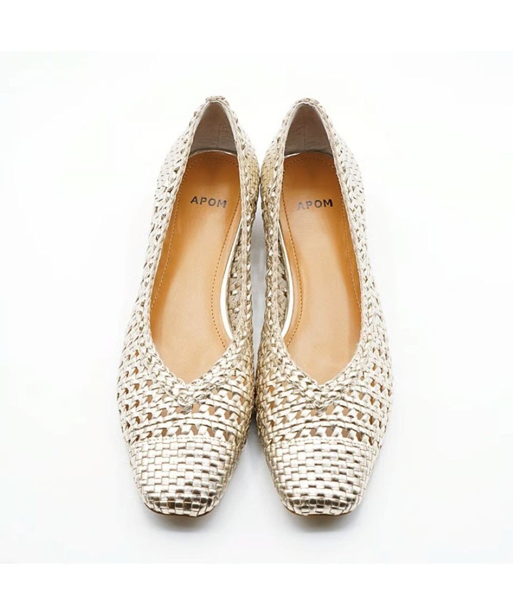 APOM レザーメッシュパンプス30 