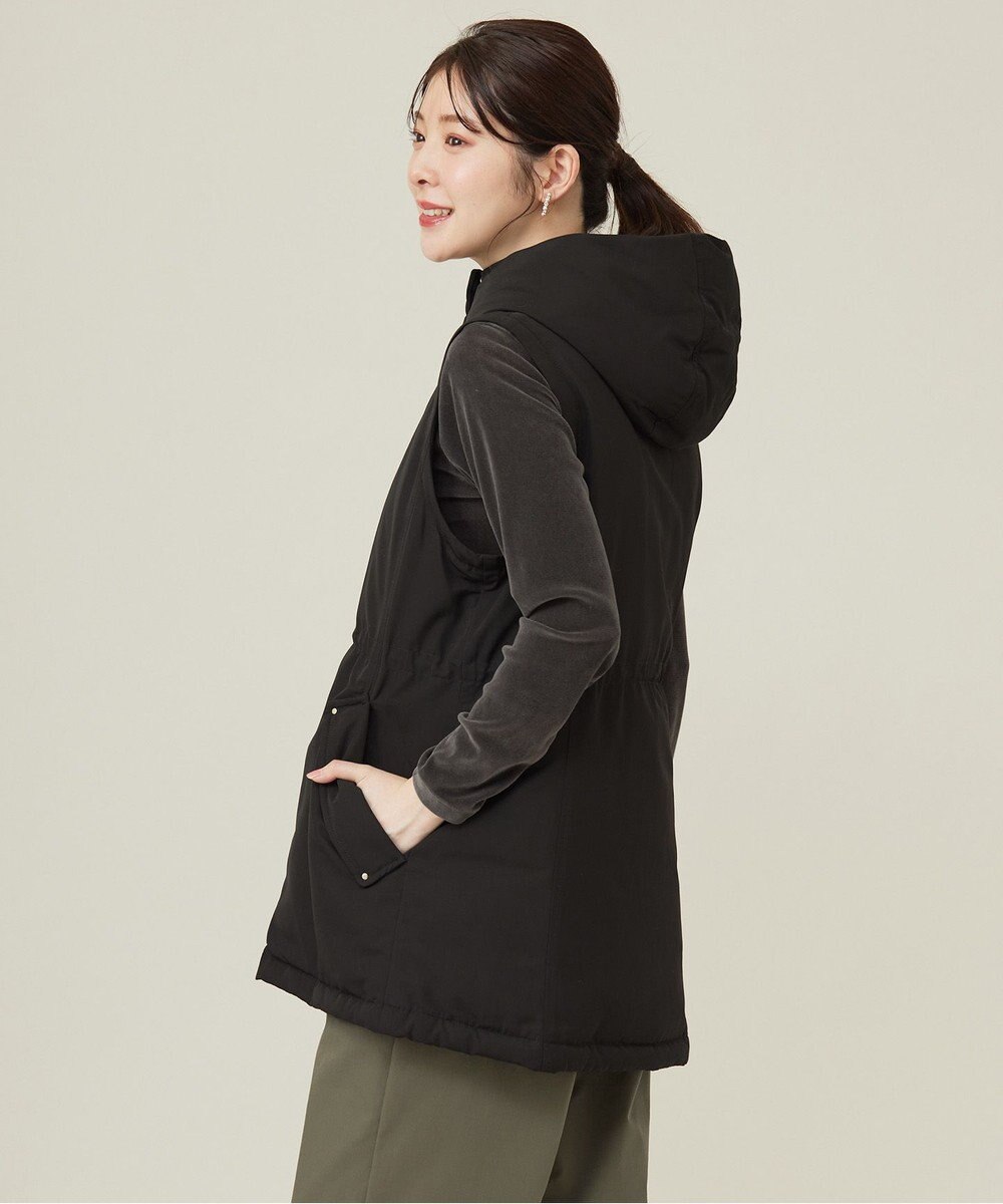 ANY SIS 【撥水・洗える】2WAYドロストフーディミドル ダウン 