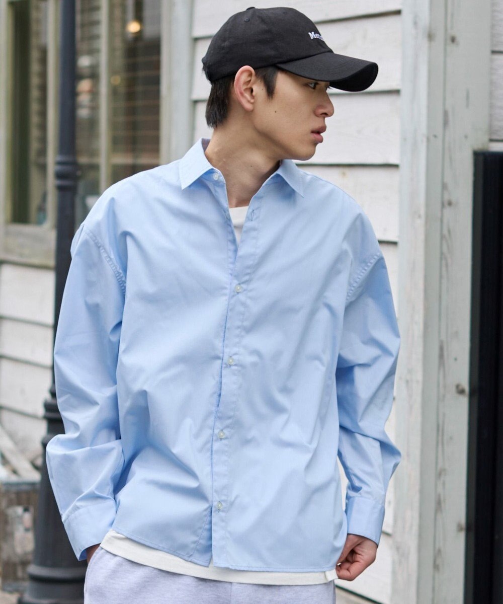 WEGO 【ユニセックス着用ITEM/MLサイズ展開】クロップドブロードシャツ 