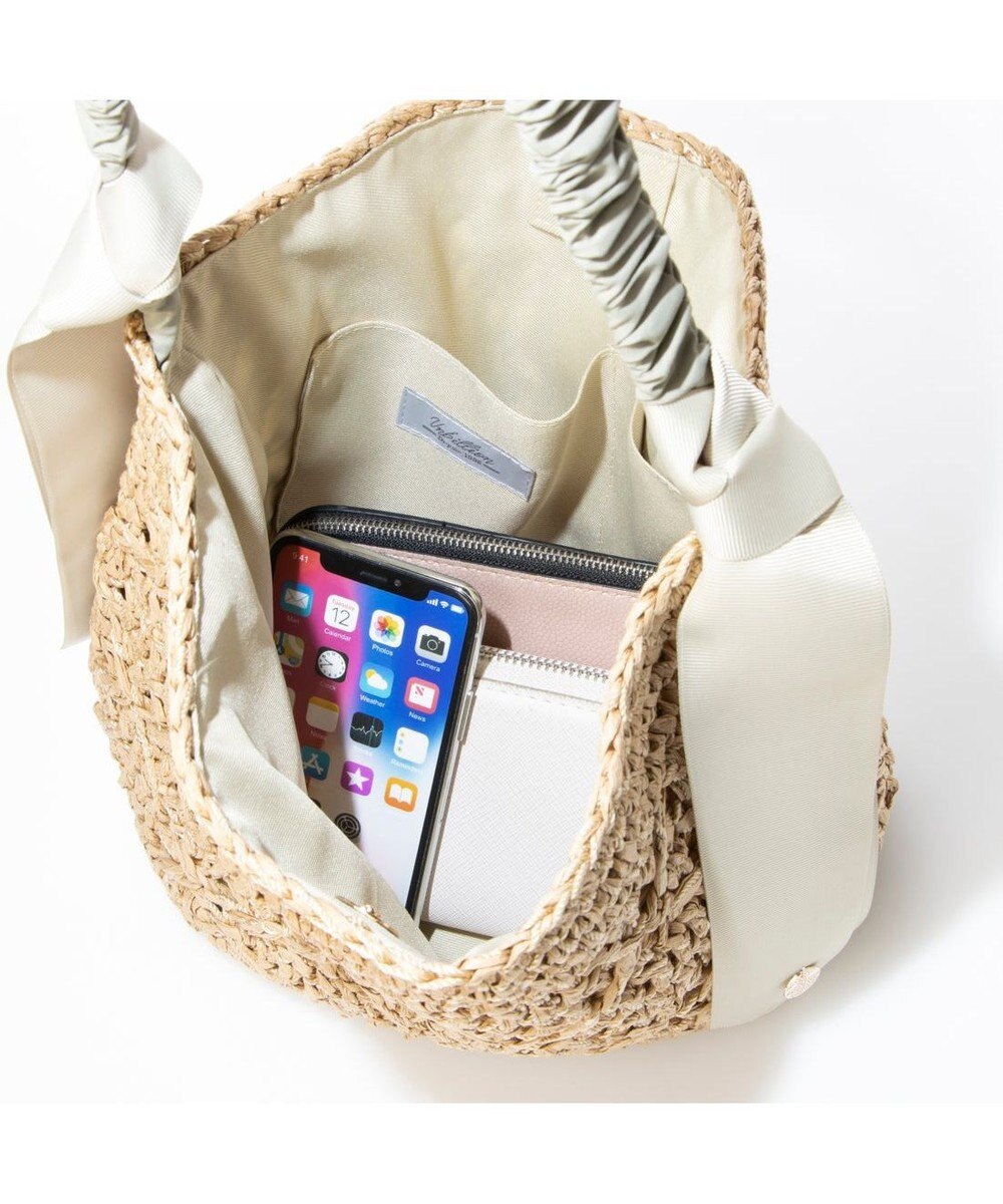 UNBILLION cachecache 下がりグログラン柄編みワンハンドルクロッシェトート 