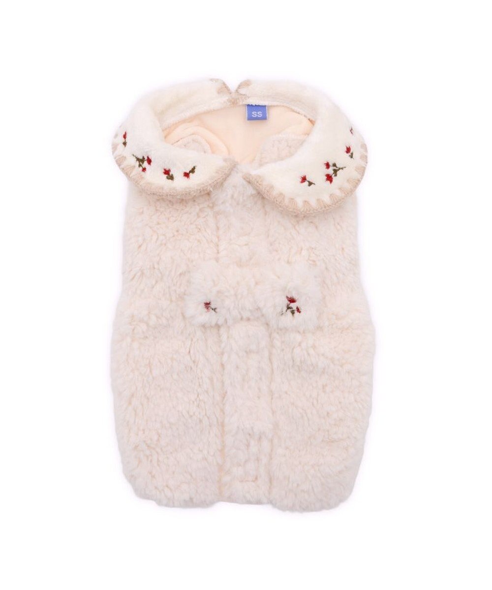 PET PARADISE ペットパラダイス お花刺繍 ボアベスト  中型犬 大型犬 