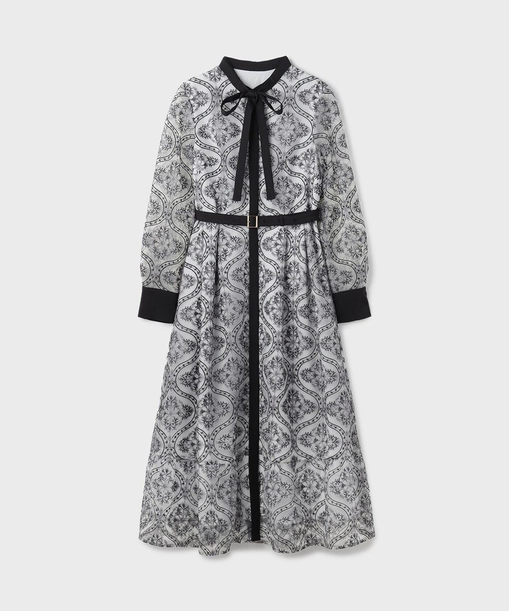 GRACE CONTINENTAL オーナメント刺繍フレアワンピース 