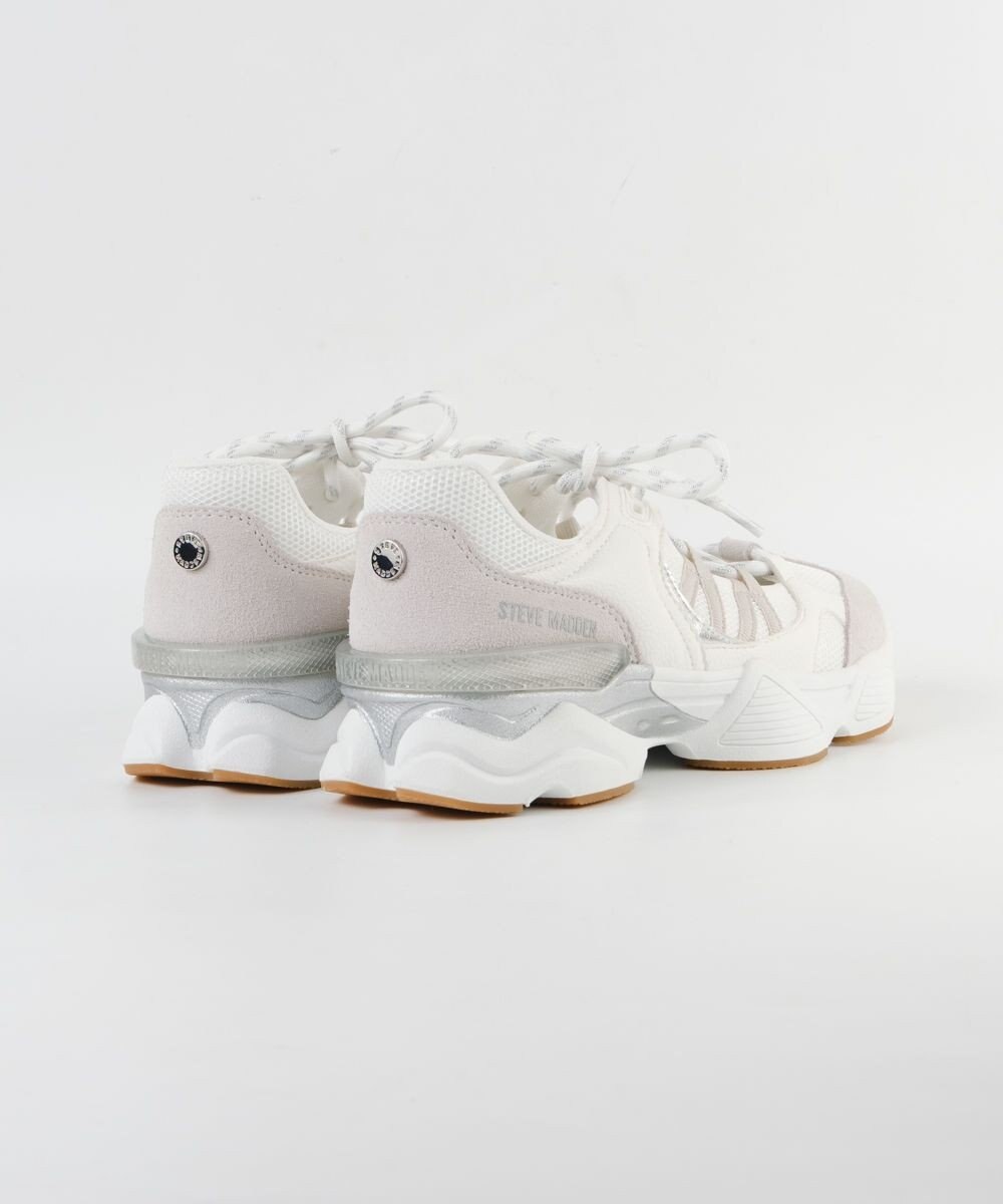 STEVE MADDEN SKYBOX ボリュームソールメタリックラインスニーカー 