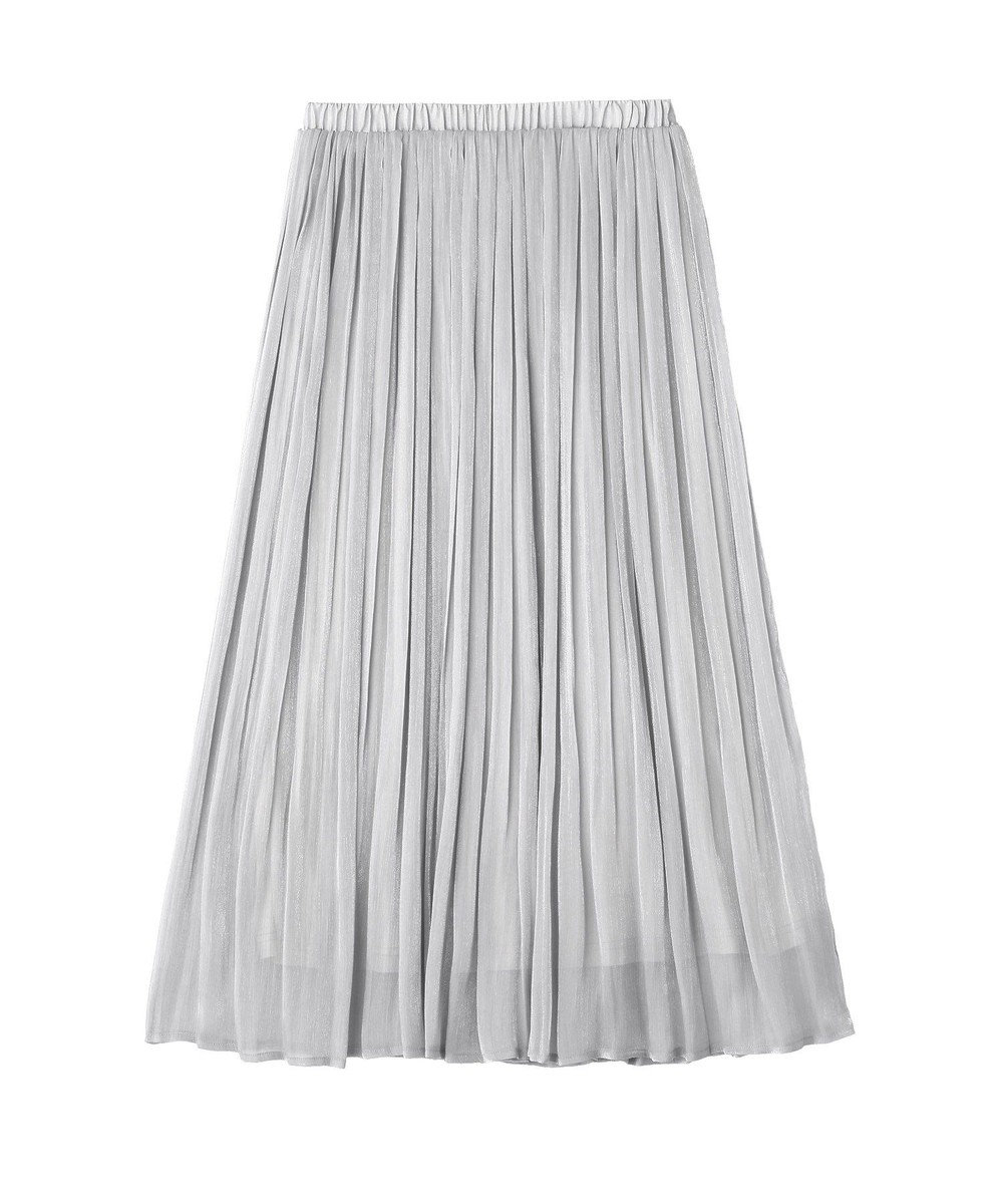 YECCA VECCA シャイニーサテンプリーツスカート 