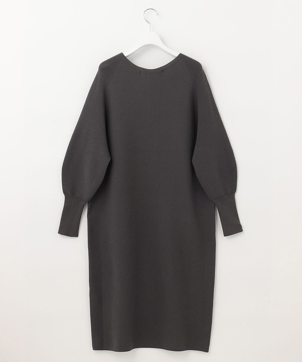 自由区 【洗える】コットンストレッチホールガーメント ニットワンピース 