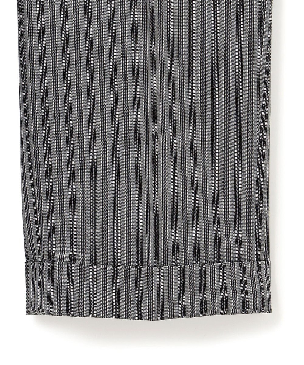 J.PRESS MEN 【J.PRESS ORIGINALS】Dark Pinstripe Wool New Piped Stem Slacks / Big Back Belt 