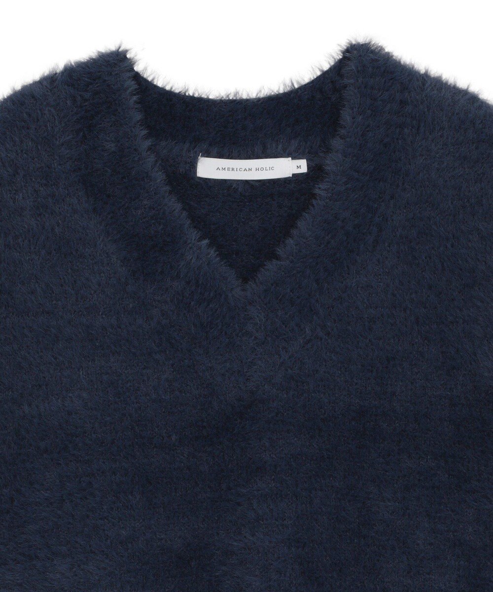 AMERICAN HOLIC 【選べる丈】シャギーニットベスト 
