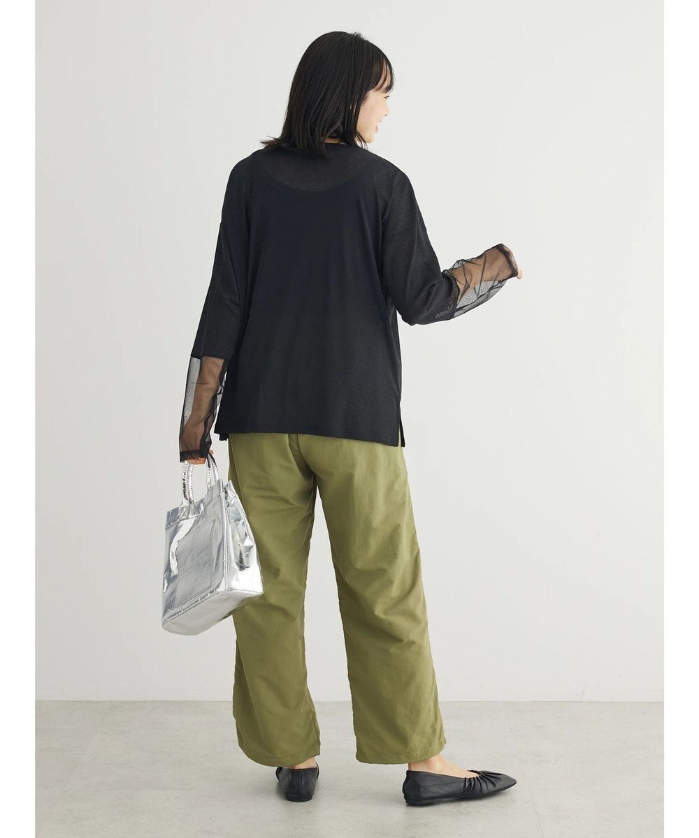 Green Parks 袖チュールドッキングプルオーバー 