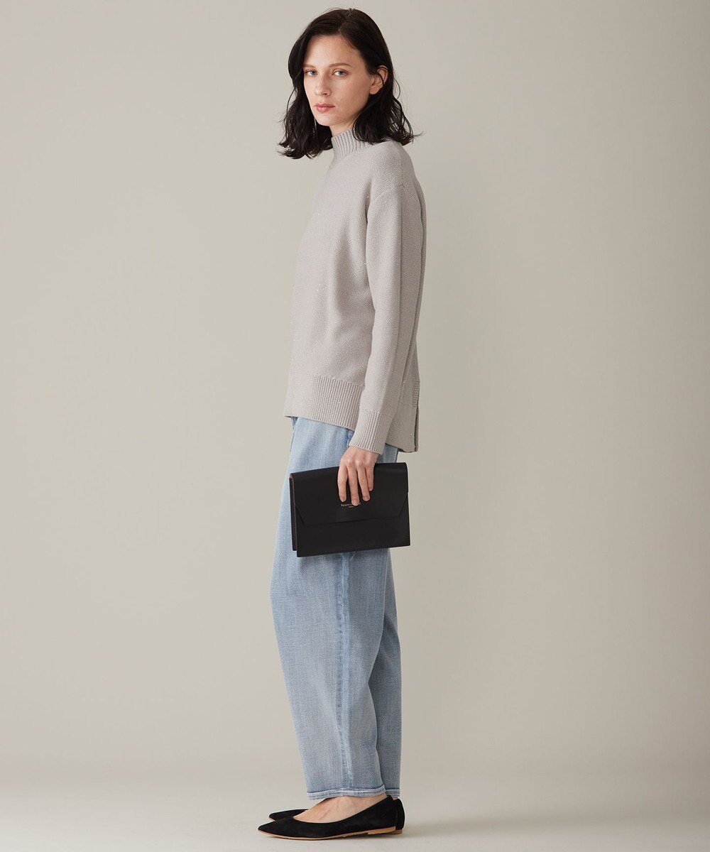 自由区 【洗える】スパングルミドルゲージ ニット 