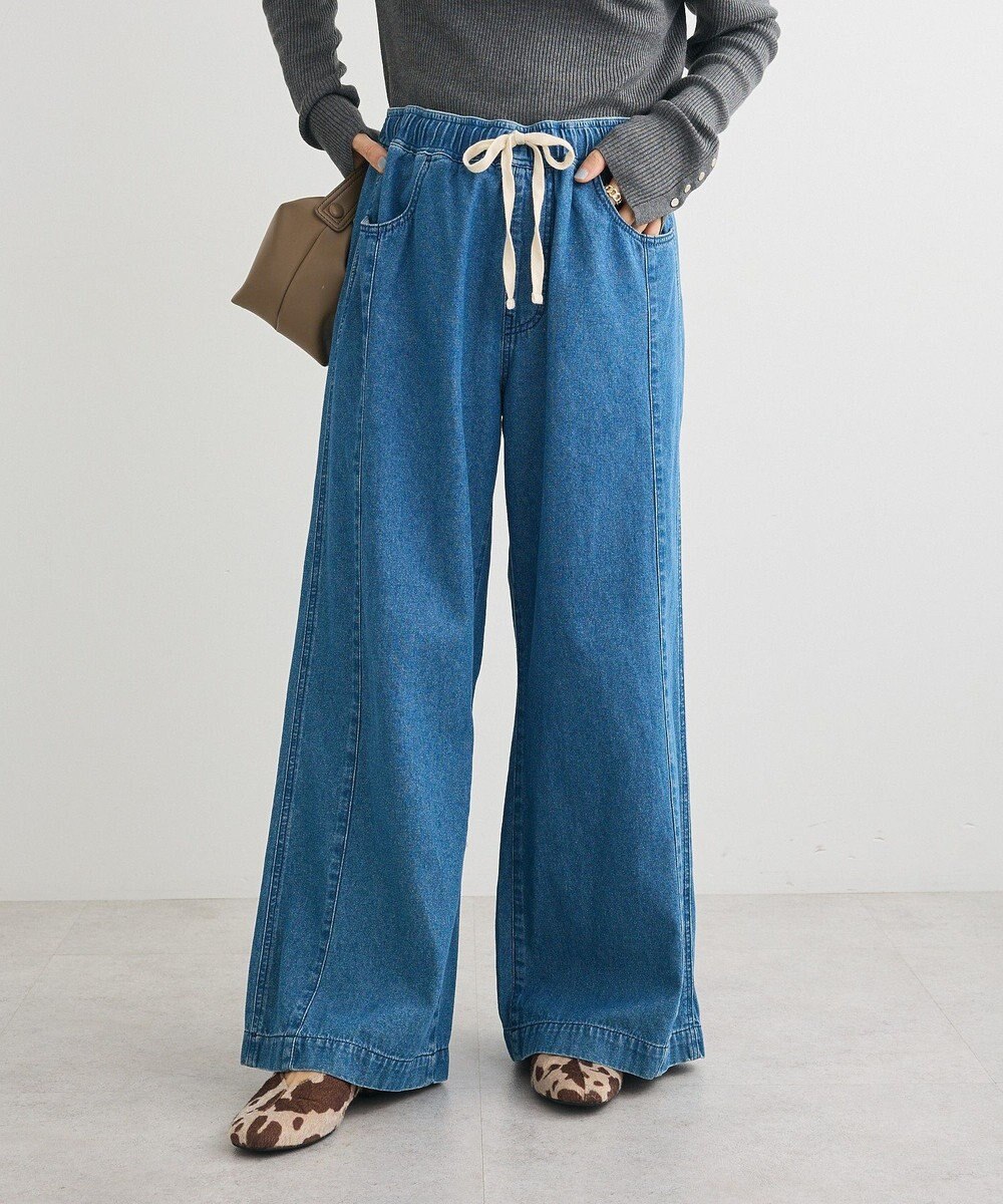 Green Parks ライトデニムイージーバギーパンツ 