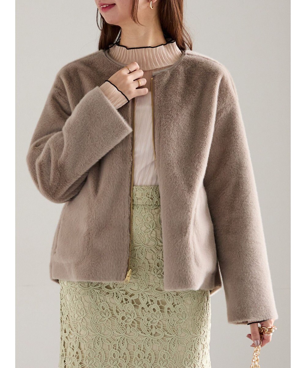 Te chichi リバーシブルファームートンブルゾン 