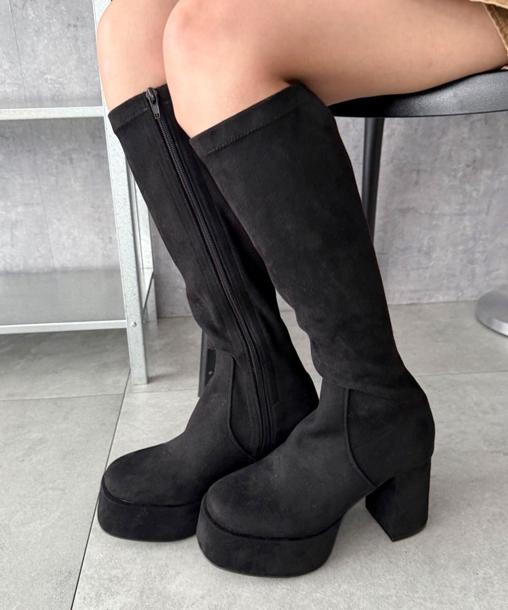 WEGO ストレッチヒールロングブーツ 