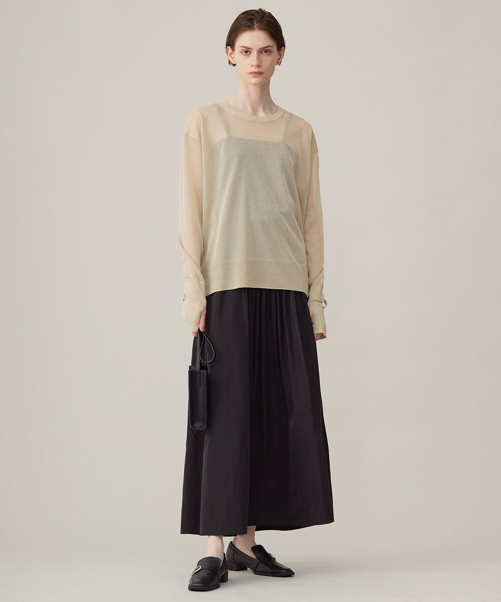 ICB 【洗える】 エステルメモリータフタ ロングスカート 