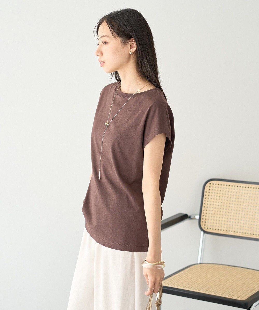 earth music&ecology 【遮熱・接触冷感・UVカット】フレンチスリーブTシャツ 