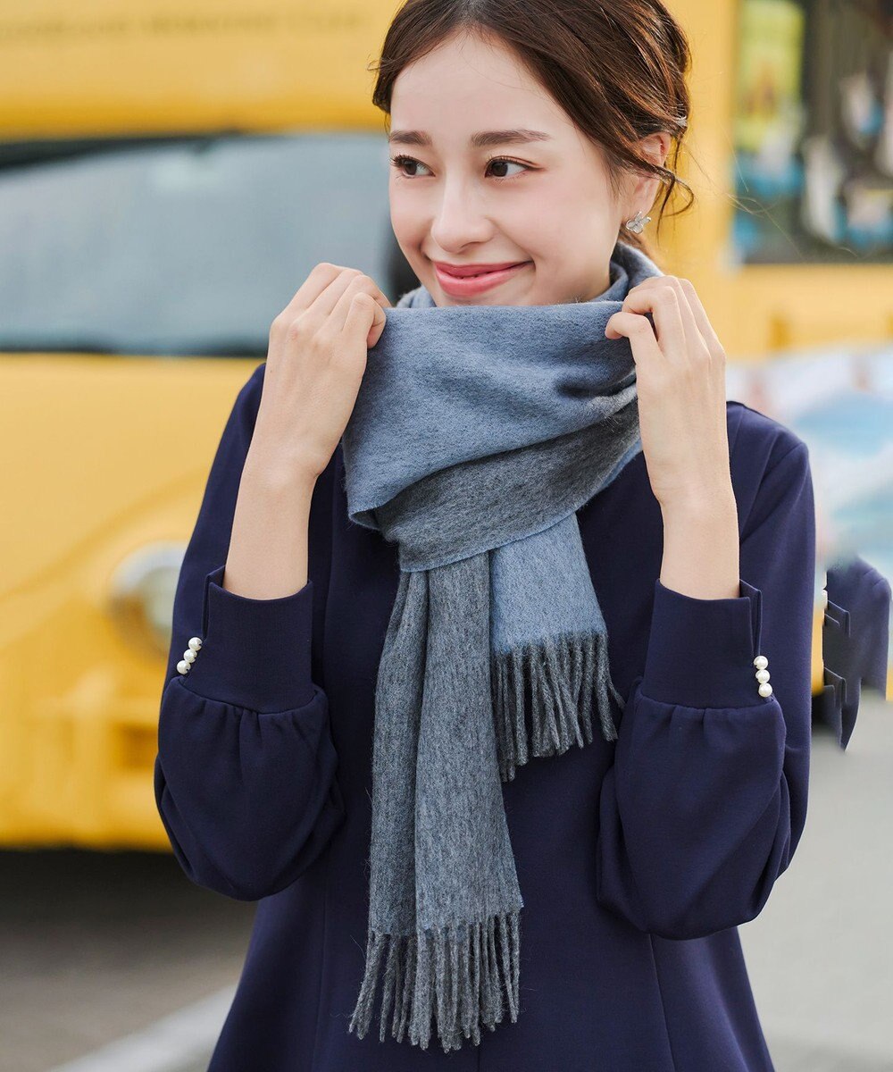 Tiaclasse 【ウール100％】リバーシブルマフラー 