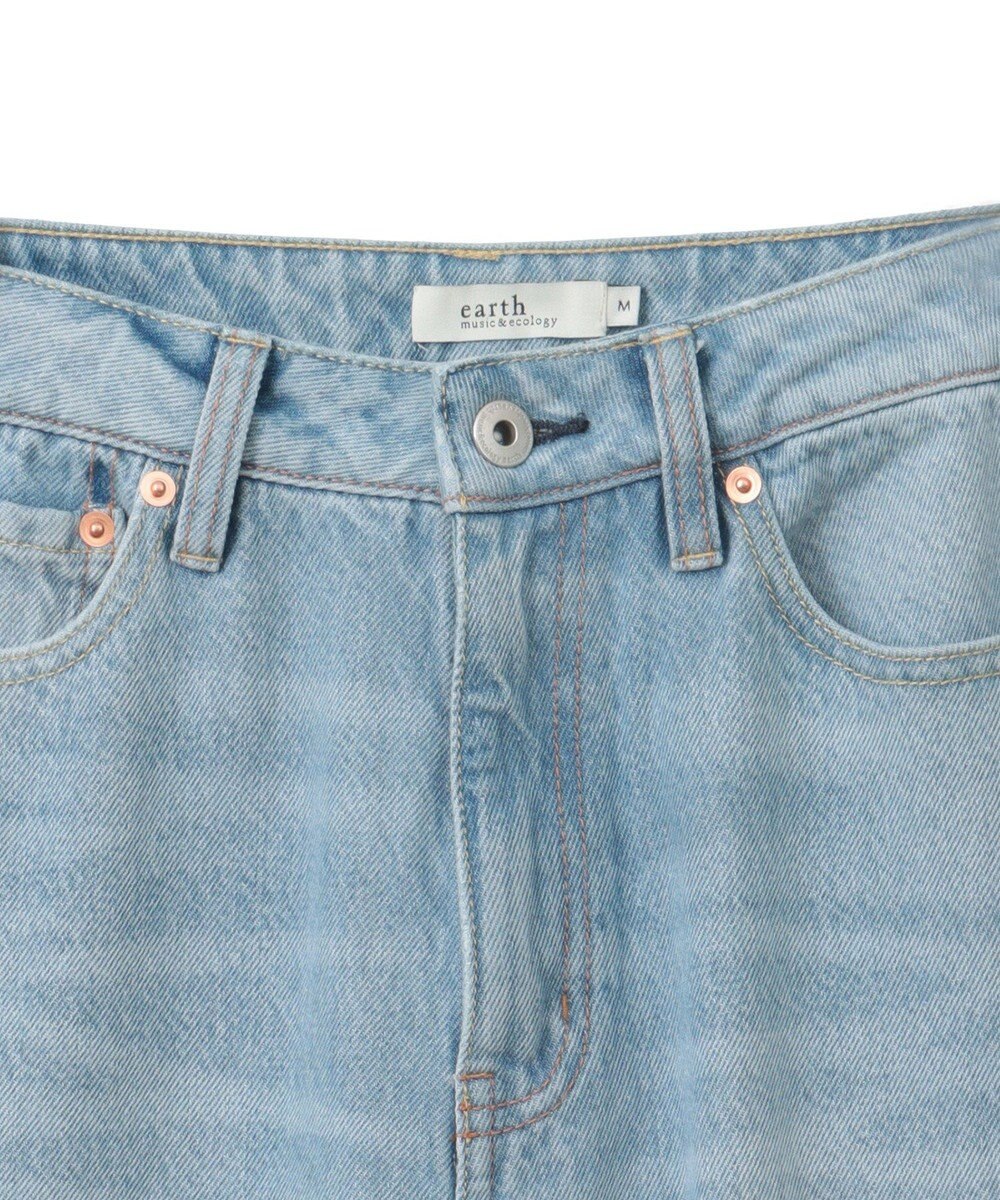 earth music&ecology セルフカットワイドデニムパンツ 