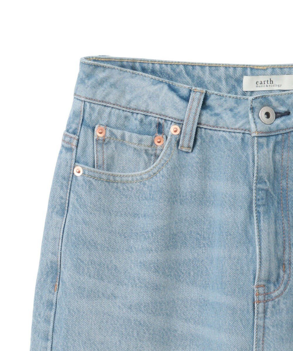 earth music&ecology セルフカットワイドデニムパンツ 