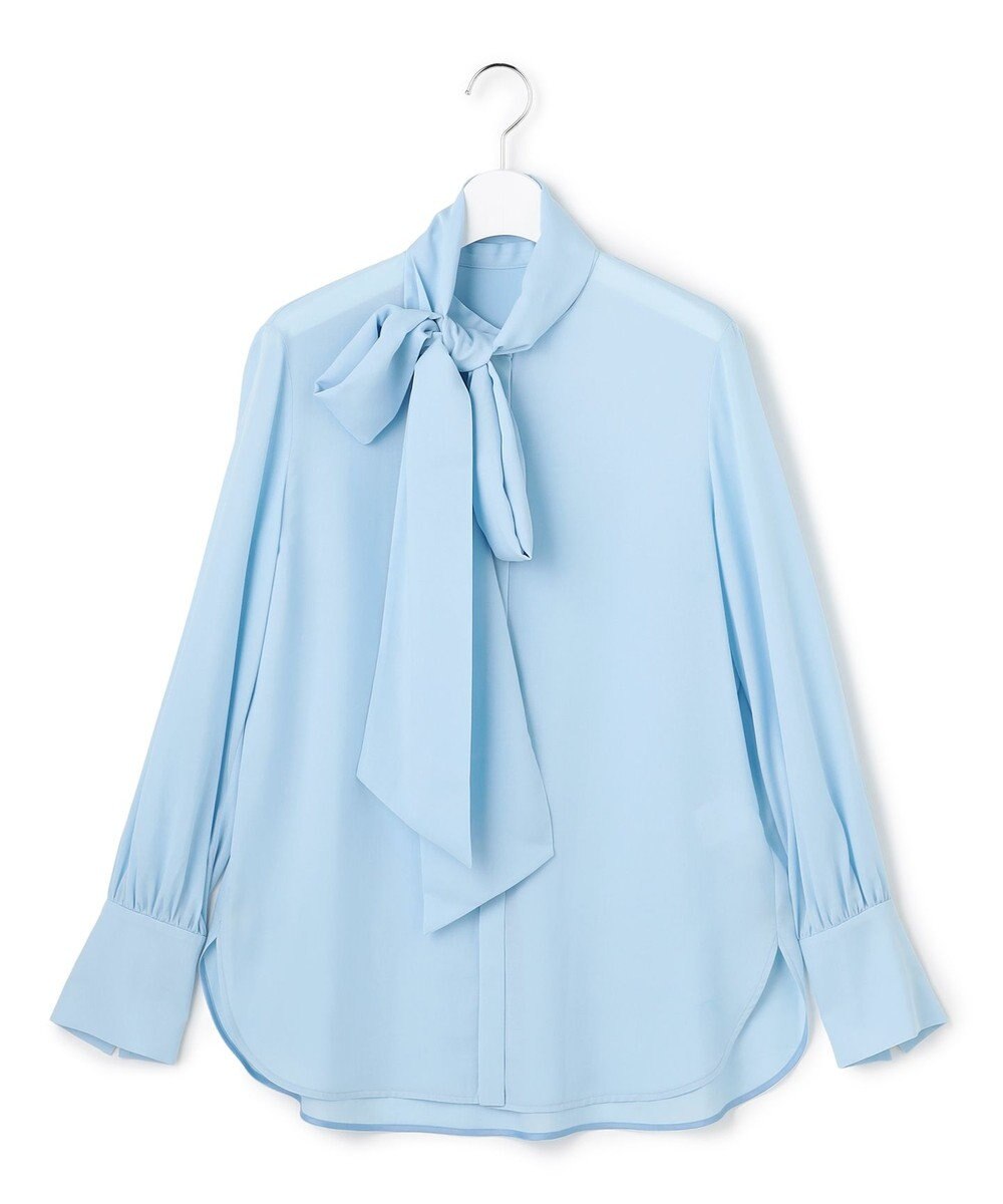 ICB L セルロースシルクビエラ ボウタイ付きブラウス 