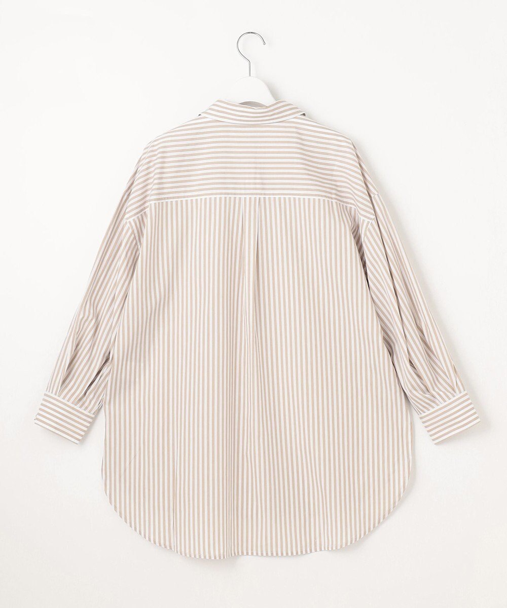 Feroux 【洗える】カラーストライプビッグ シャツ 