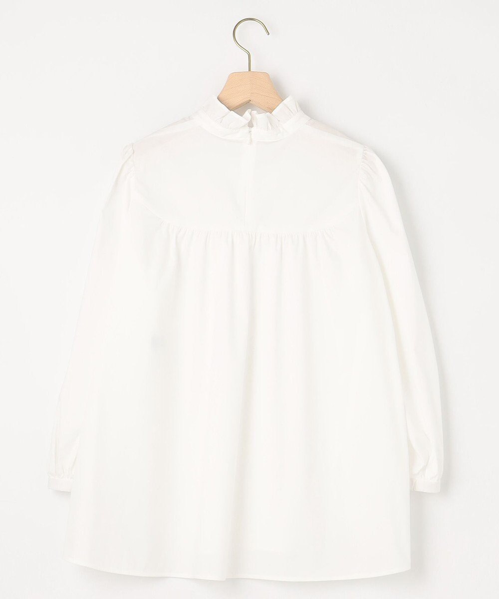 組曲 L 【KUMIKYOKU NAVY】スタンドフリルシャーティング ブラウス 