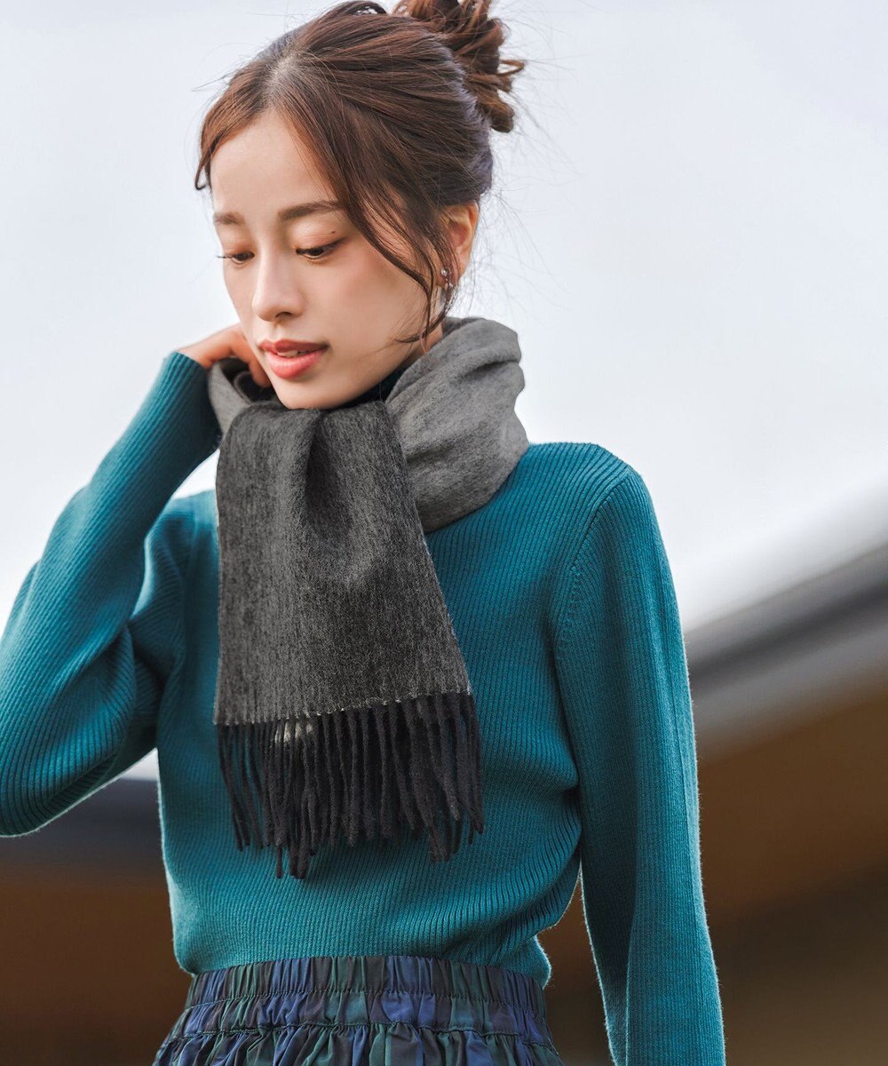 Tiaclasse 【ウール100％】リバーシブルマフラー 