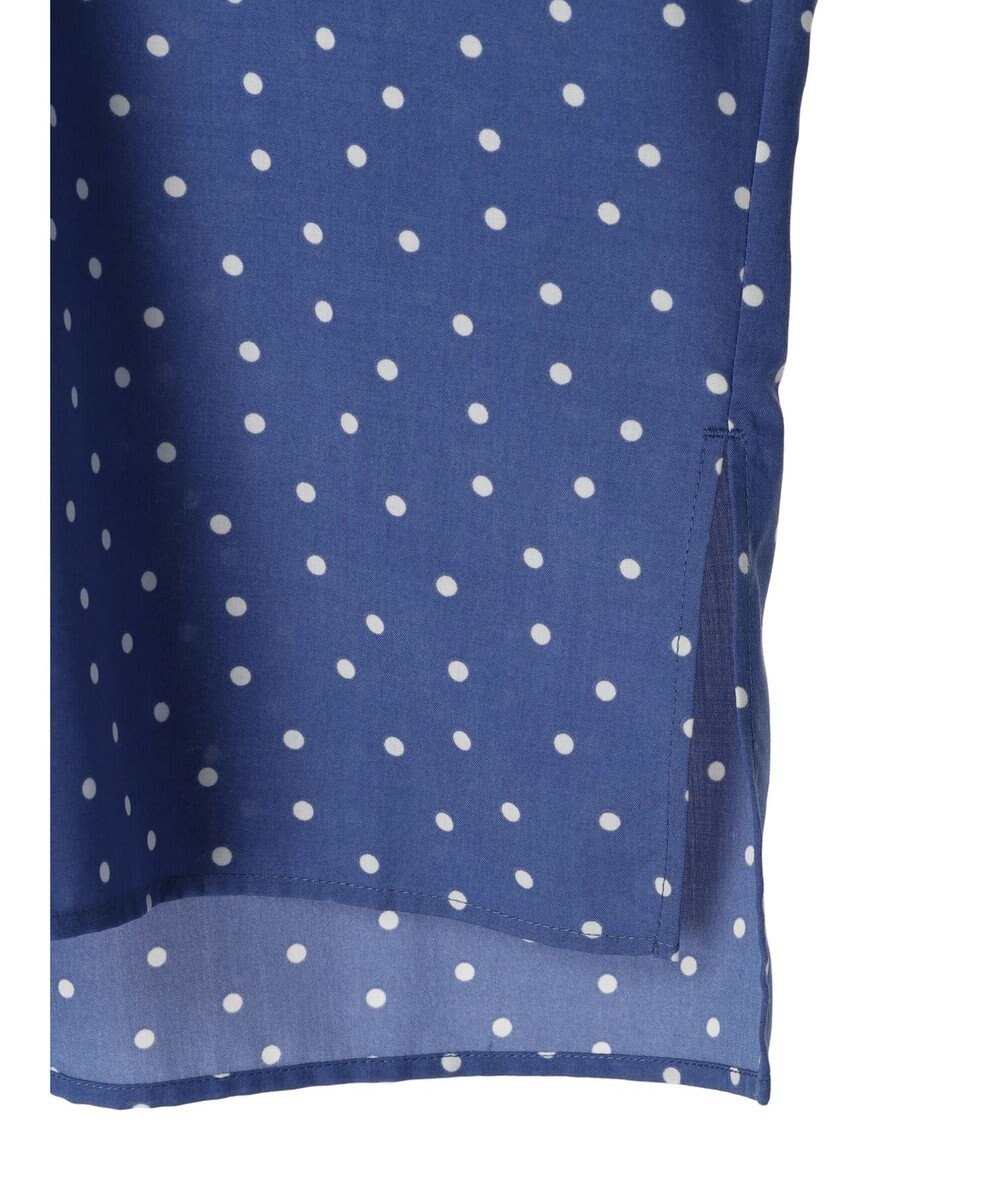 Green Parks ドット柄タックスリーブブラウス 