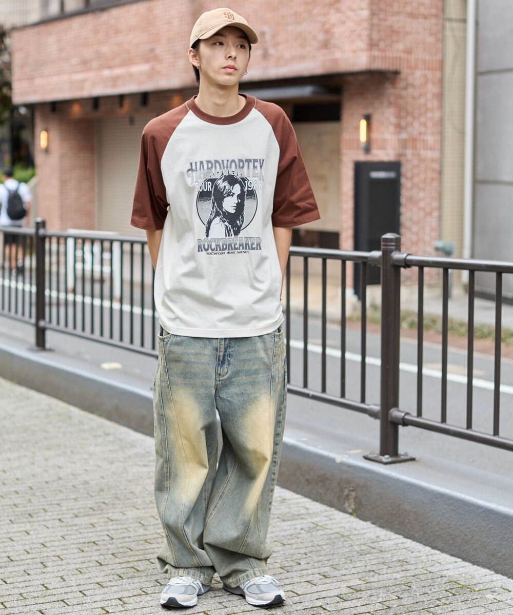 WEGO 【ユニセックス着用ITEM】ラグラングラフィックBIG　T（SS） 