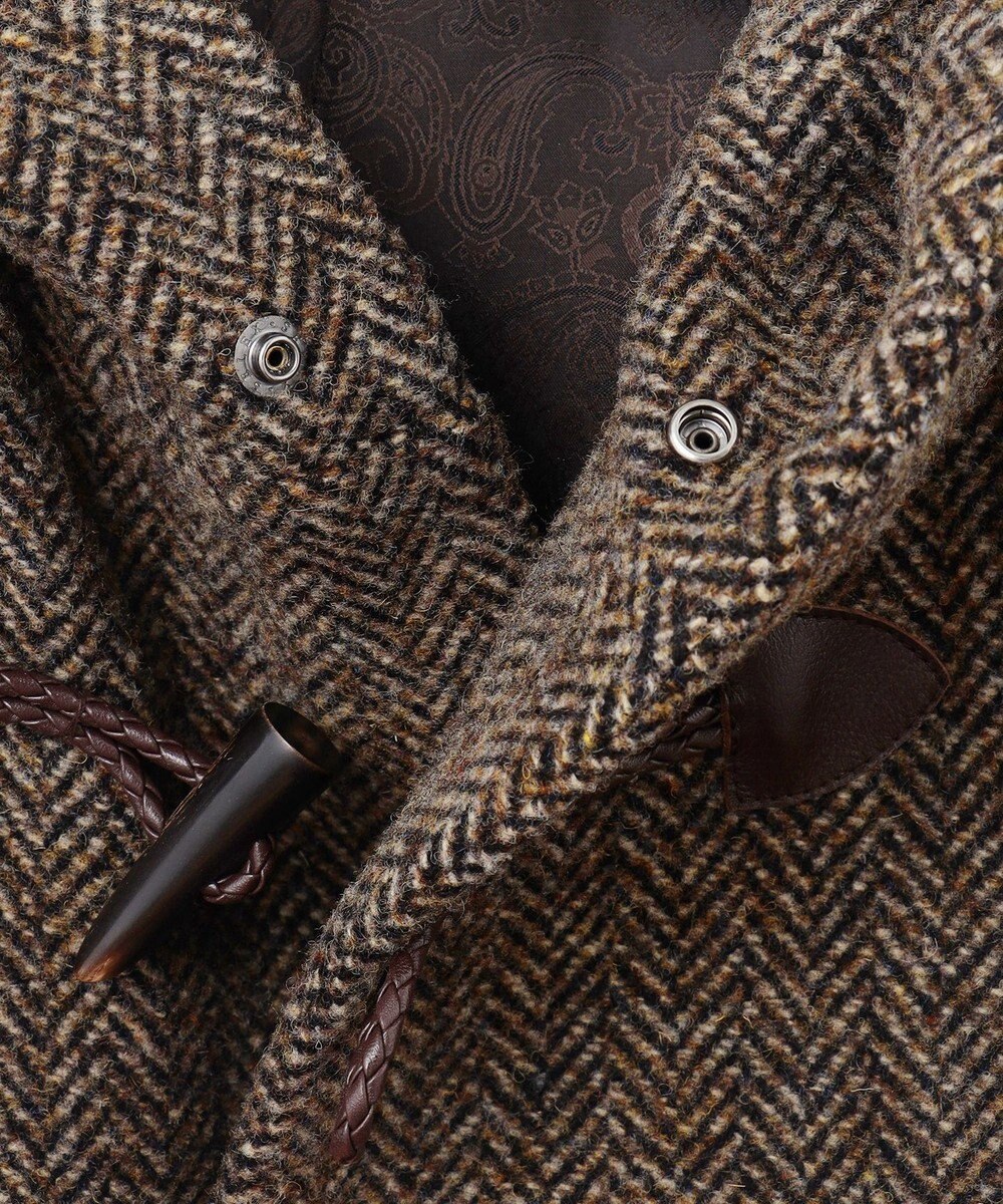 JOSEPH ABBOUD 【キングサイズ・軽量/シェットランドツィード/インポート素材】 シェットランドツィード ダッフルコート 