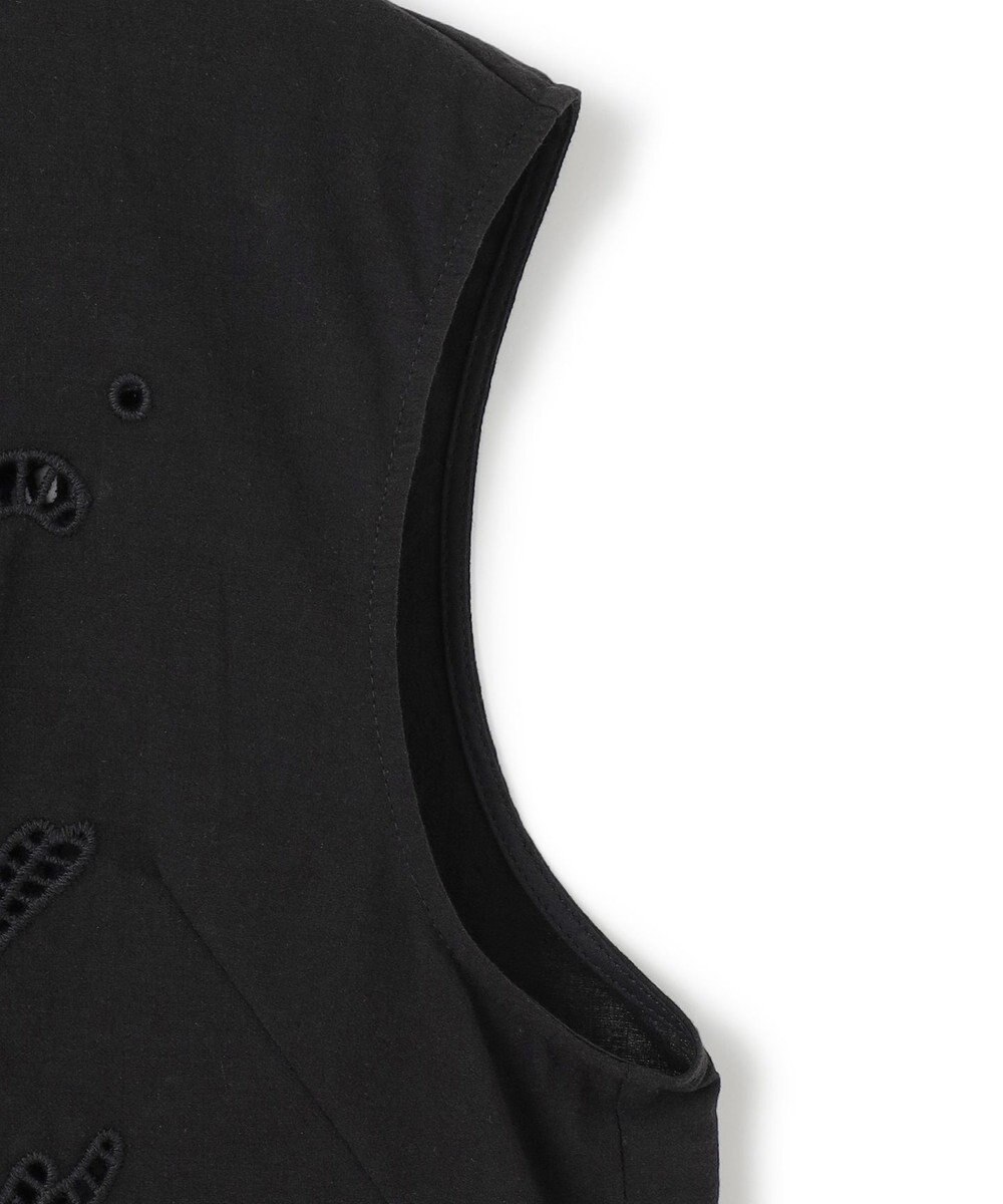 BEIGE， 【洗える】GALLERIA / コットンエンブロイダリーノースリーブブラウス 