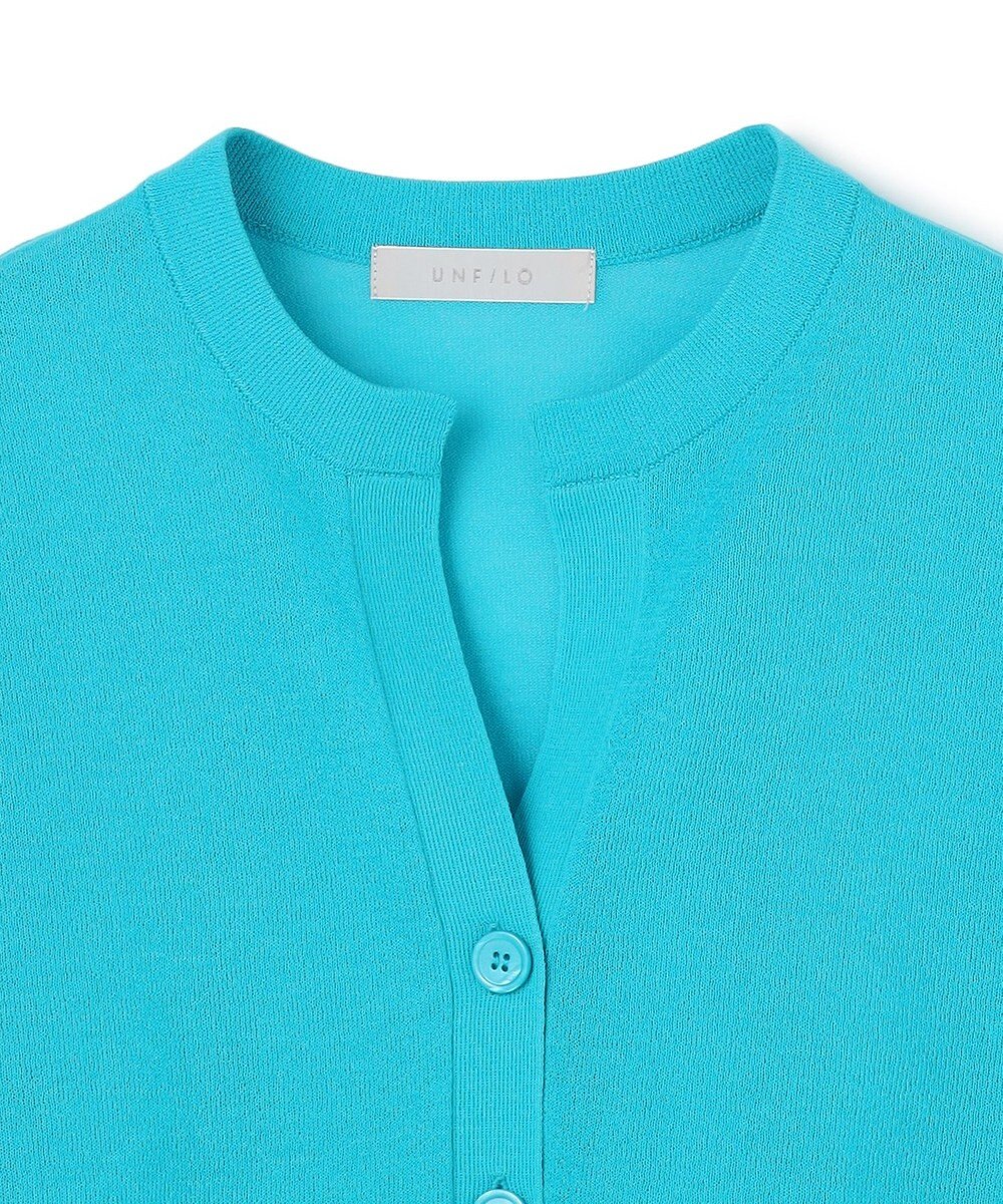 UNFILO シアーフォルムニット キーネックカーディガン 