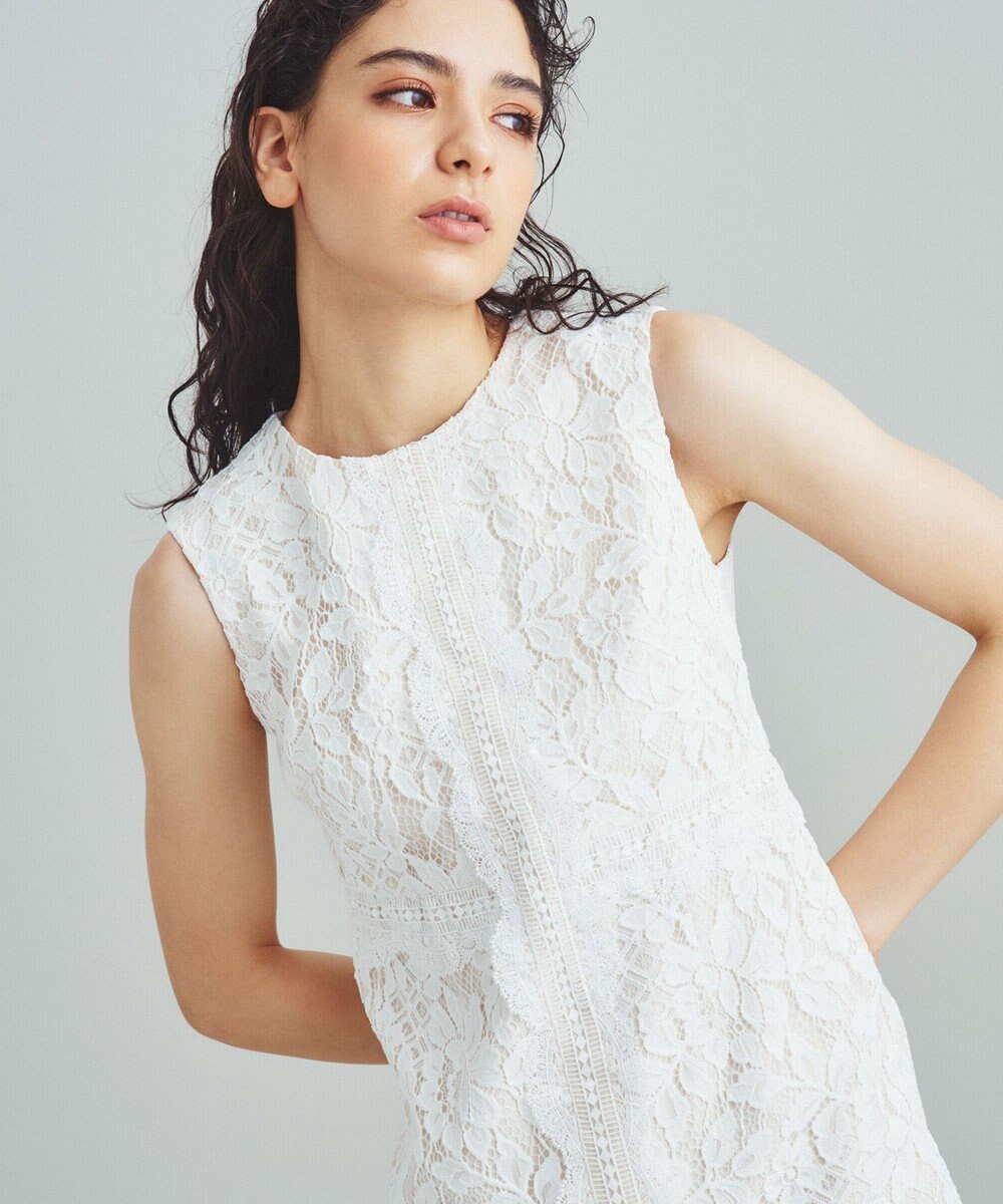 GRACE CONTINENTAL レースタイトドレス 