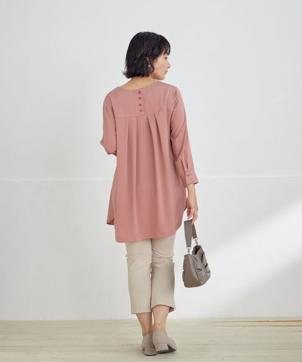 Tiaclasse L 【洗える】ラウンドスリットチュニック 