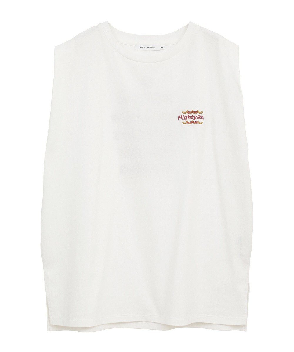 AMERICAN HOLIC ロゴ刺繍ノースリーブプルオーバー 