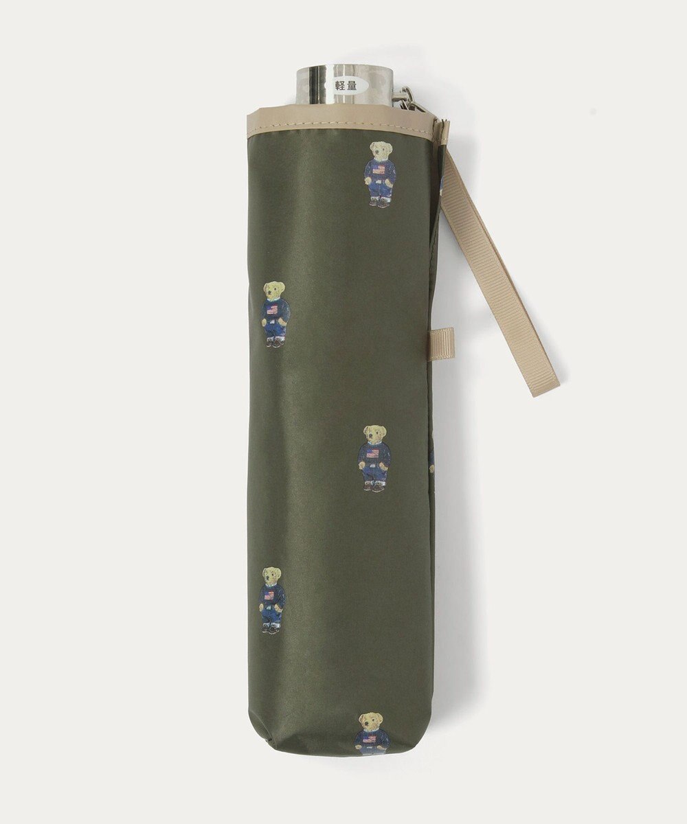 MOONBAT 【 遮光率100％/遮熱/UV/軽量】POLO RALPH LAUREN（ポロ ラルフローレン）晴雨兼用日傘   PORO BEAR ポロベア 裏カラー 折りたたみ傘 