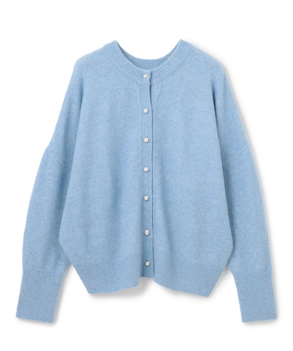 UNFILO 【新色追加/洗える】ふわふわニット パールボタンカーディガン 