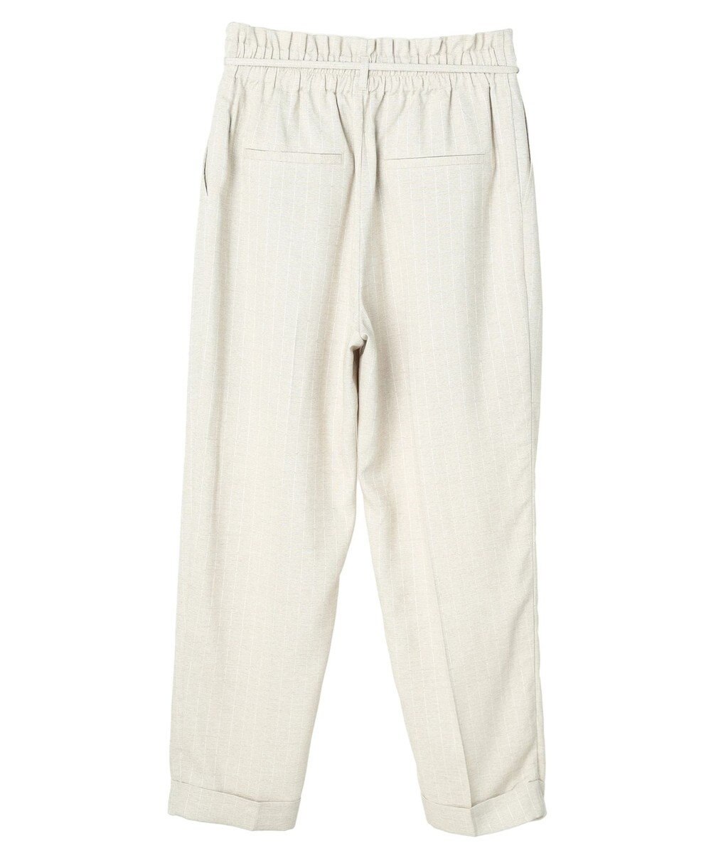 earth music&ecology リネンライクテーパードパンツ（ストライプ） 