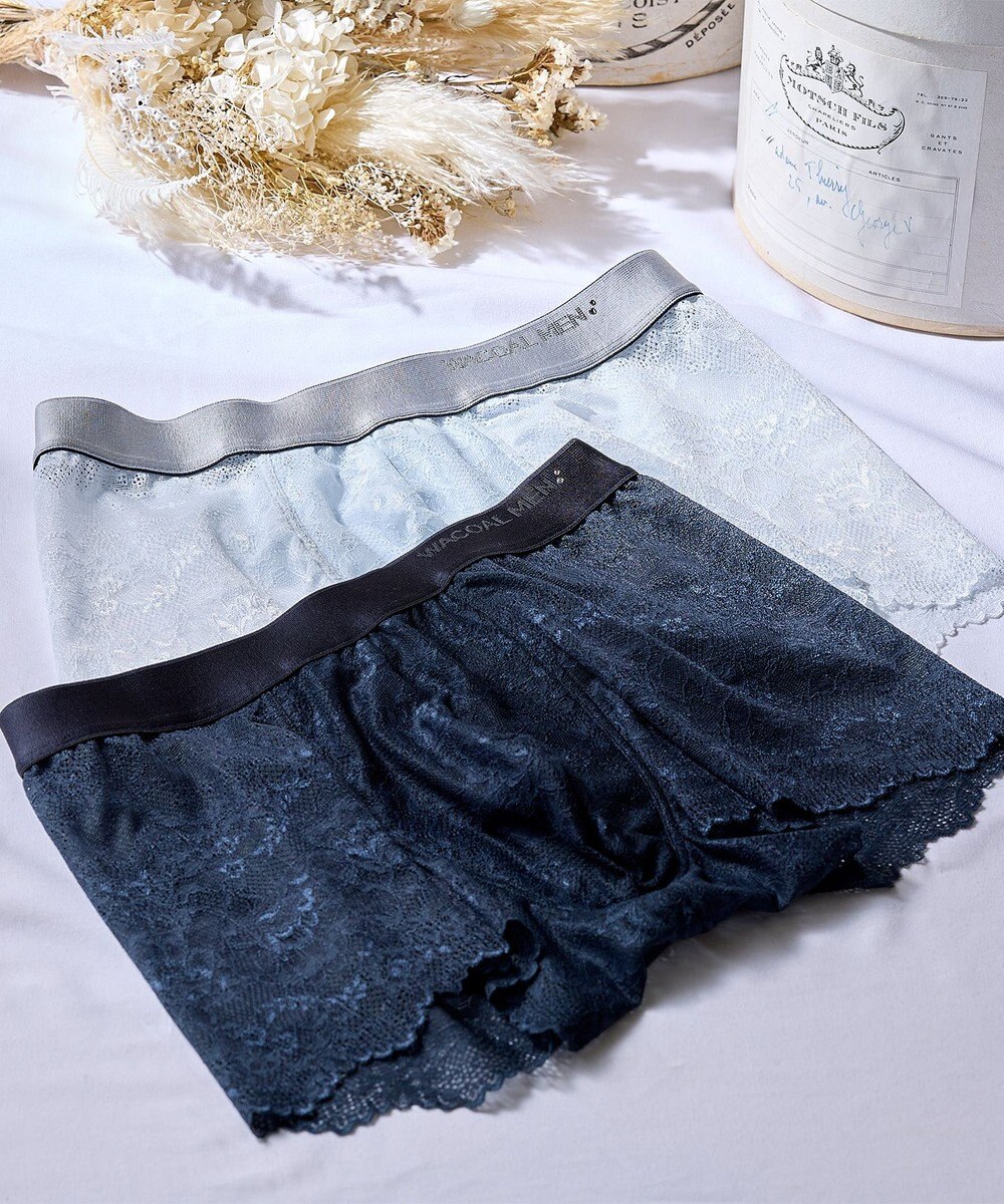 WACOAL MEN WACOAL MEN 【レースボクサー】 ボクサーパンツ フロント快適グラマラス 通気性 スカラ始末(裾部分) 前閉じ 下着 レース メンズ WT3812 /ワコールメン 