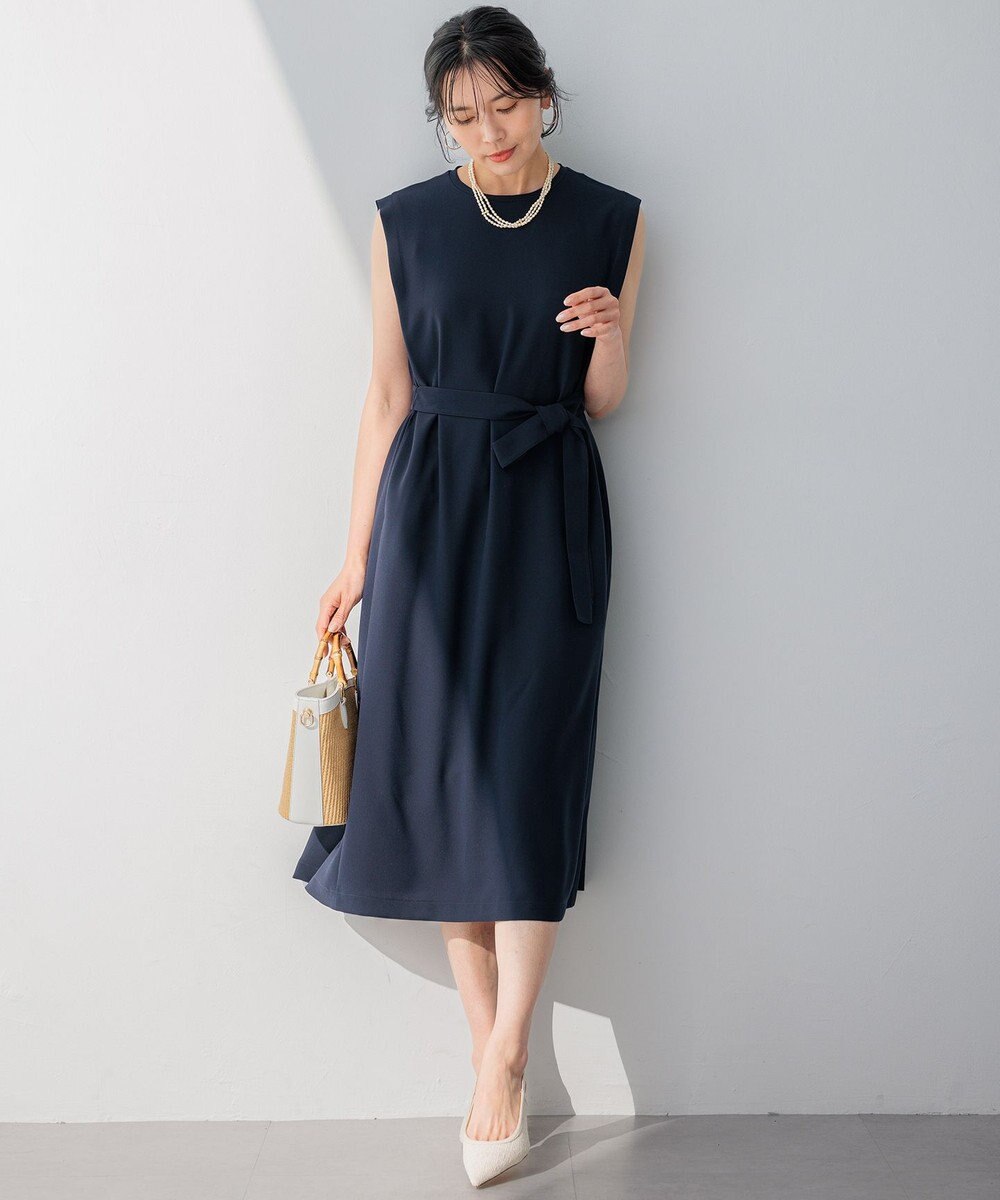 23区 L 【洗える】ストレッチジョーゼット ワンピース 