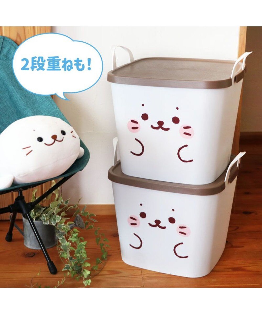 Mother garden しろたん 顔ぼん 蓋つきバスケット 