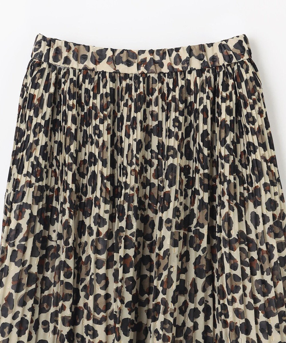 ANY 【ウエストゴム】レオパードプリーツスカート 